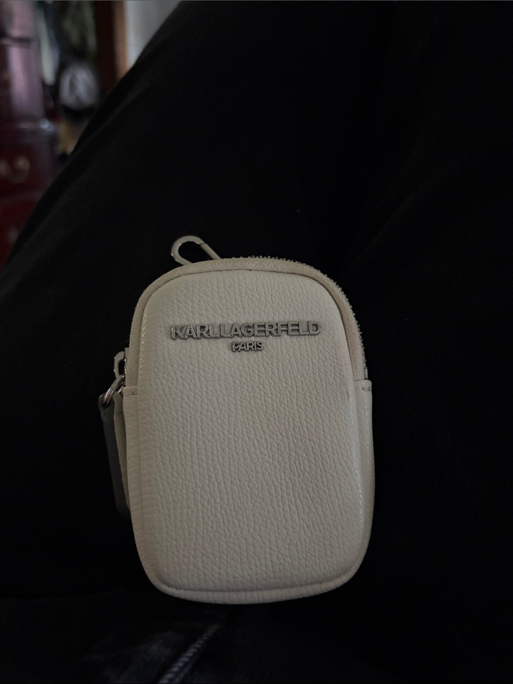 Karl Lagerfeld Cream Pebble Pouch